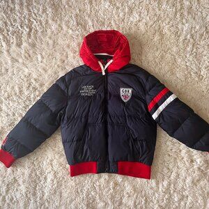 Vintage Polo Ralph Lauren Great Britain Puffer Jacket Blue/Red/White Size XL